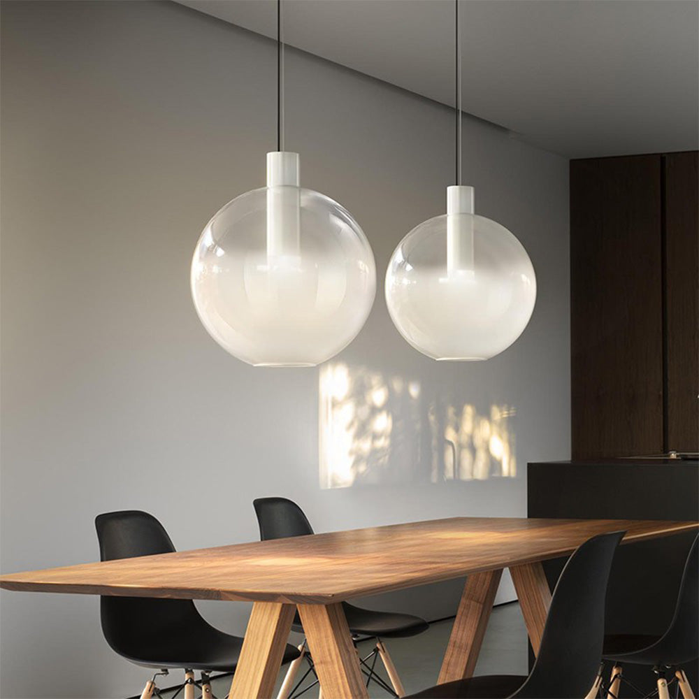 Modern Stained Glass Ball Shape Pendant Light