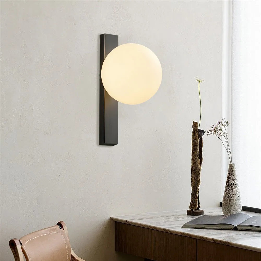 Minimalist Simple White Ball Wall Light