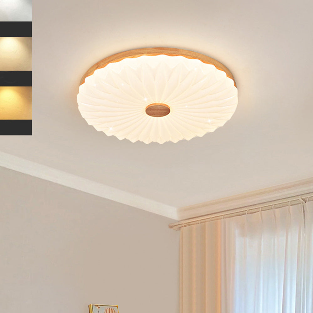 Vintage White Round LED Ceiling Light