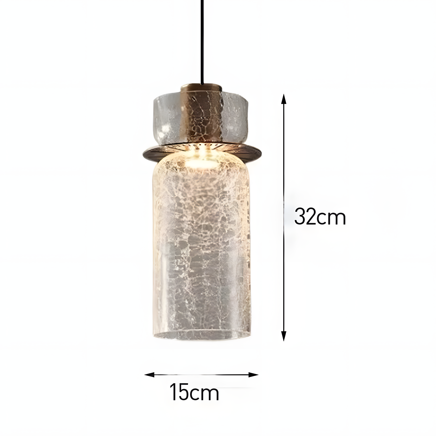 Modern Glass Double Head Pendant Light