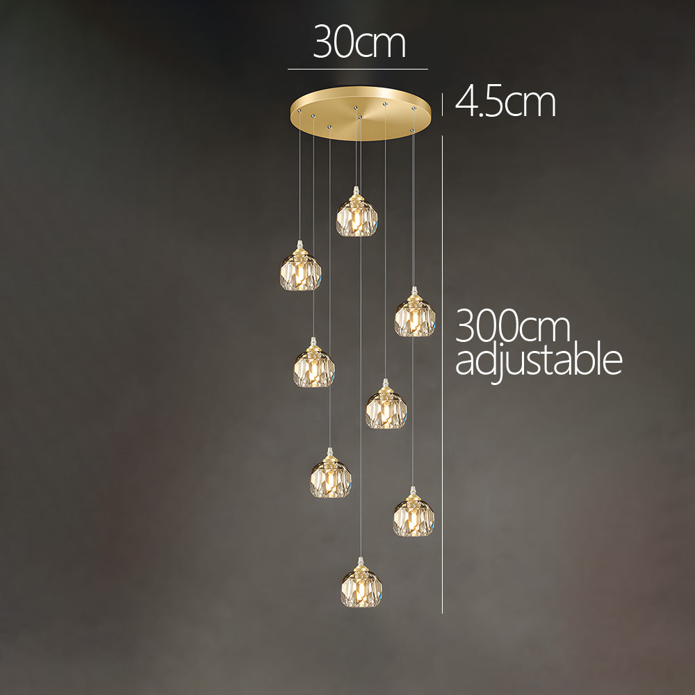 Contemporary Gold Aluminum Living Room LED Pendant Lights