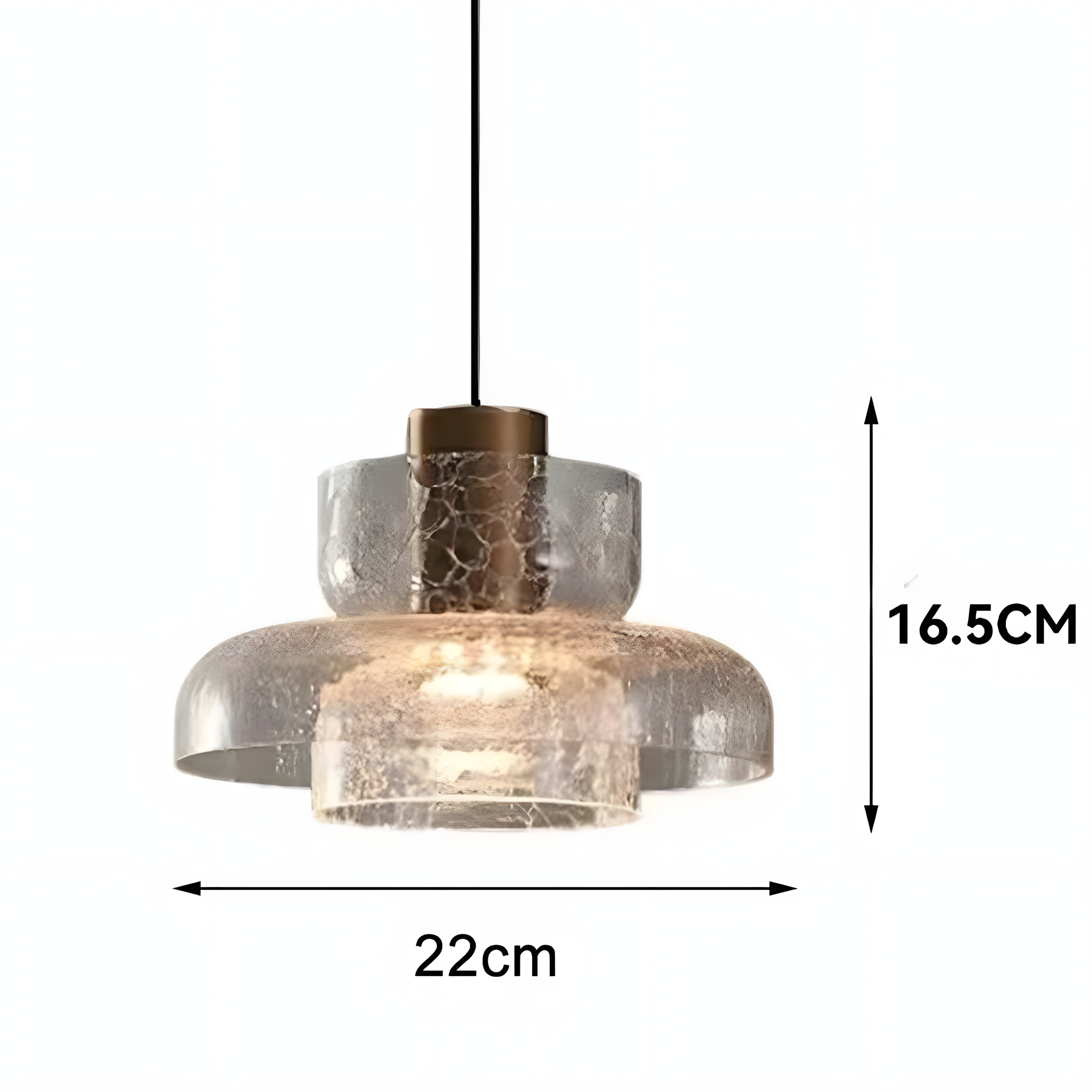 Modern Glass Double Head Pendant Light