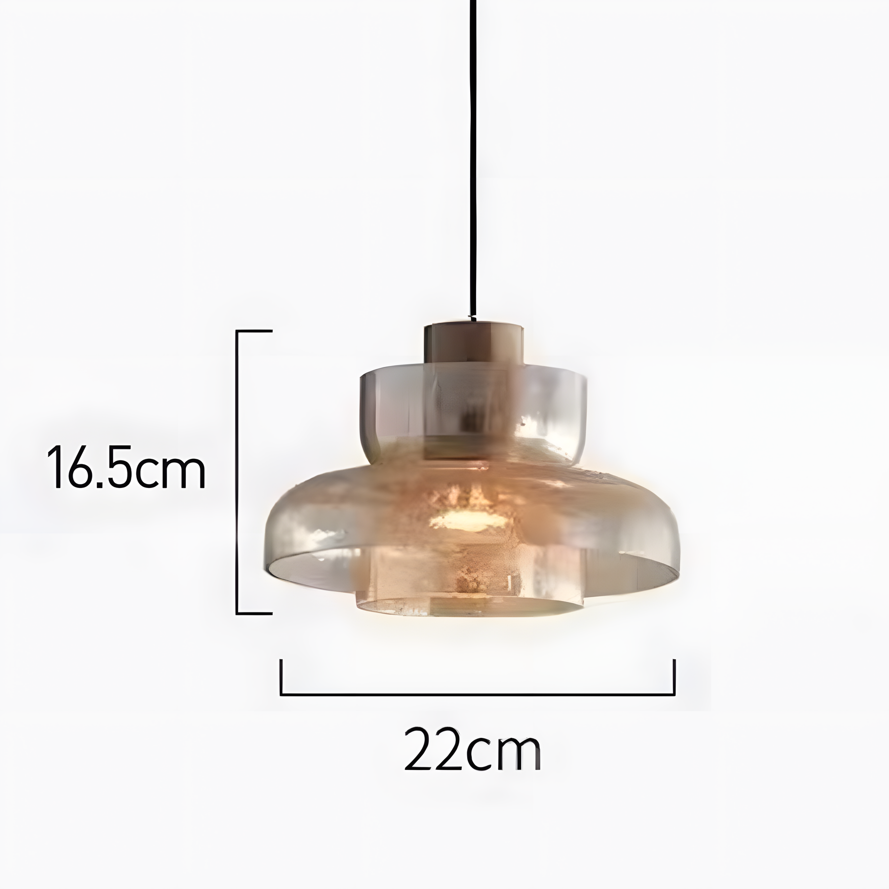 Modern Glass Double Head Pendant Light