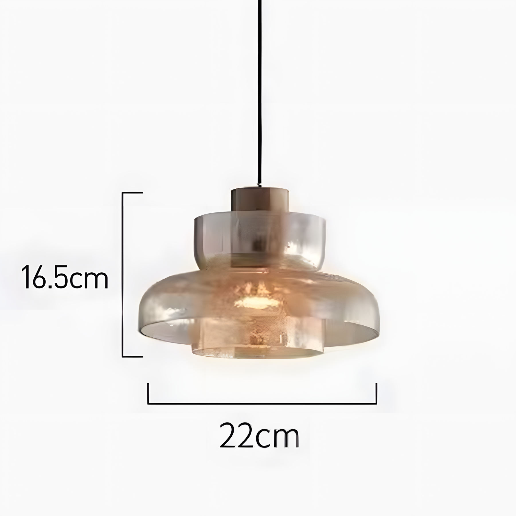 Modern Glass Double Head Pendant Light