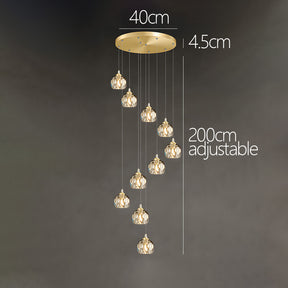 Contemporary Gold Aluminum Living Room LED Pendant Lights