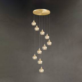 Contemporary Gold Aluminum Living Room LED Pendant Lights