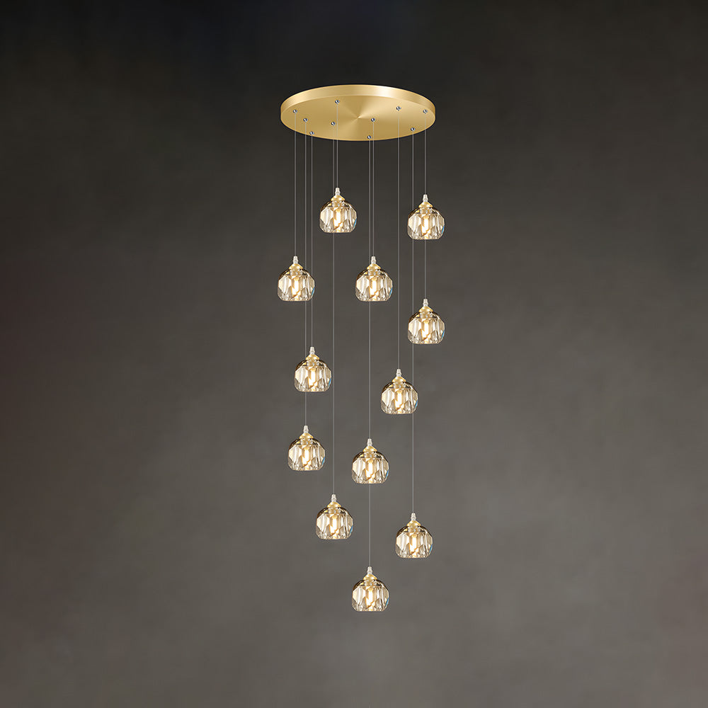 Contemporary Gold Aluminum Living Room LED Pendant Lights