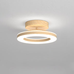 Acrylic Circle Wood LED Hallway Ceiling Light