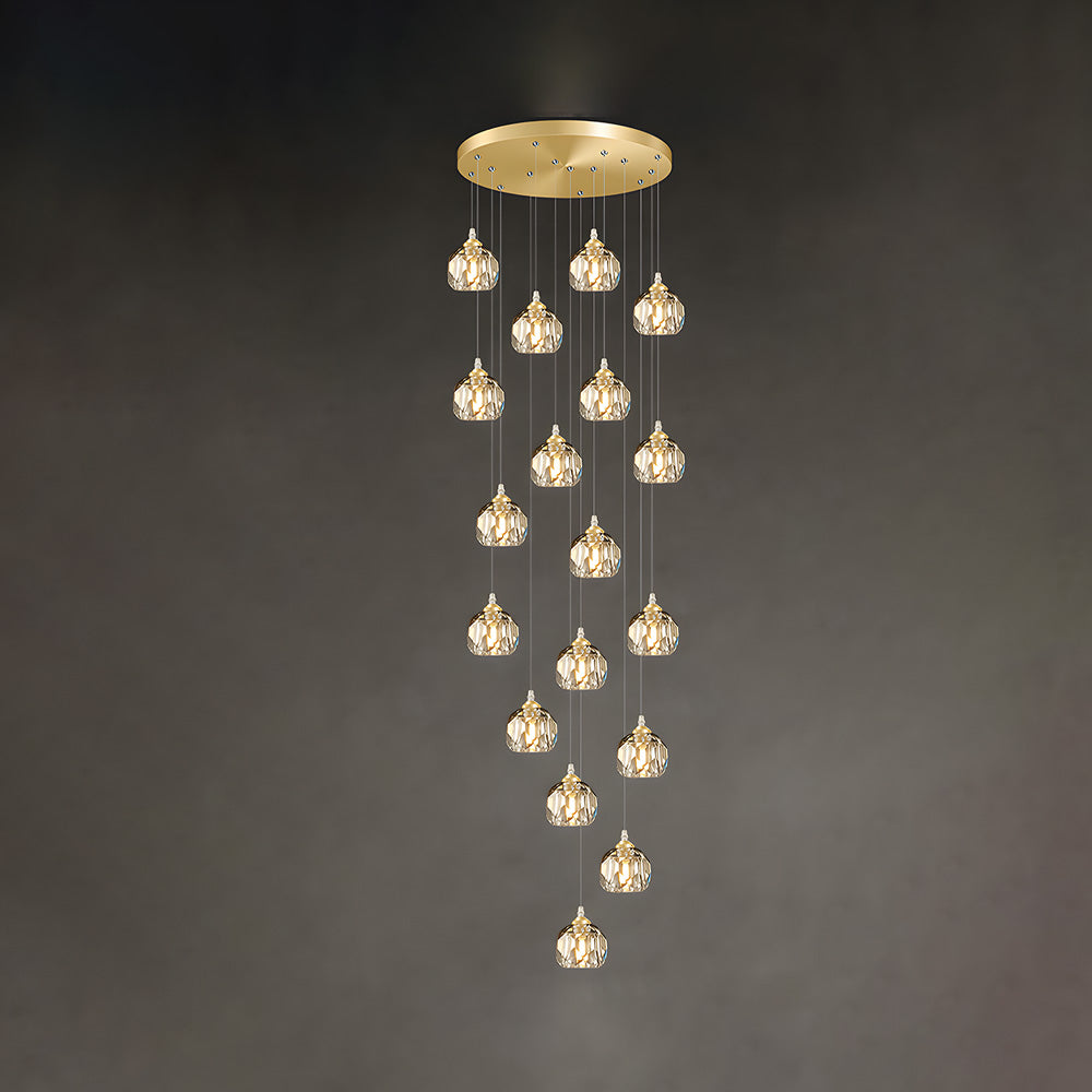 Contemporary Gold Aluminum Living Room LED Pendant Lights