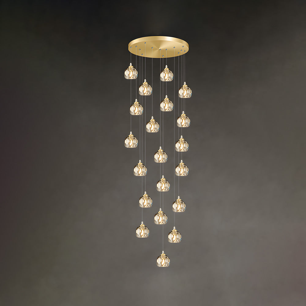 Contemporary Gold Aluminum Living Room LED Pendant Lights