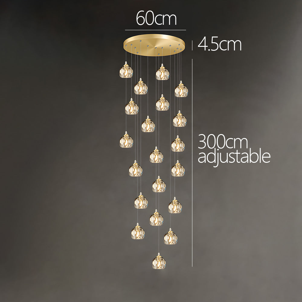 Contemporary Gold Aluminum Living Room LED Pendant Lights