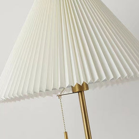 Vintage Pleated Metal Standing Lamp