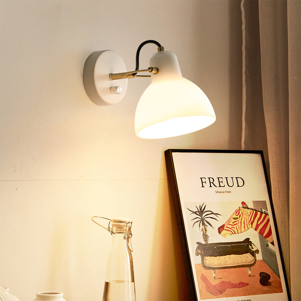 Minimalist Simple White Glass Wall Lamp