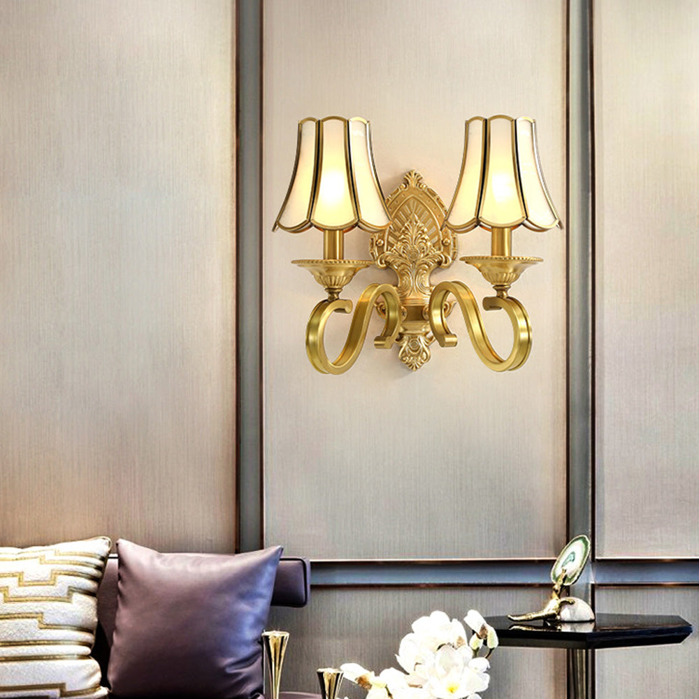 Gold Contemporary Mid-Century Wall Light