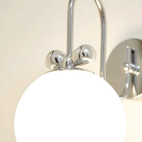 French Cream White Glass Wall Lamp