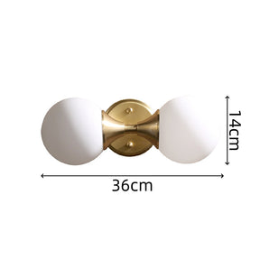 Modern Brass Double Heads Bathroom Vanity Wall Lights