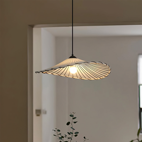 Vintage Lotus Leaf Fabric Pendant Light