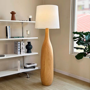Retro Solid Wood Floor Lamp