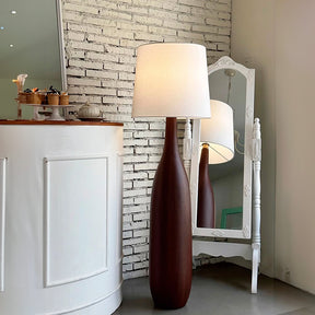 Retro Solid Wood Floor Lamp
