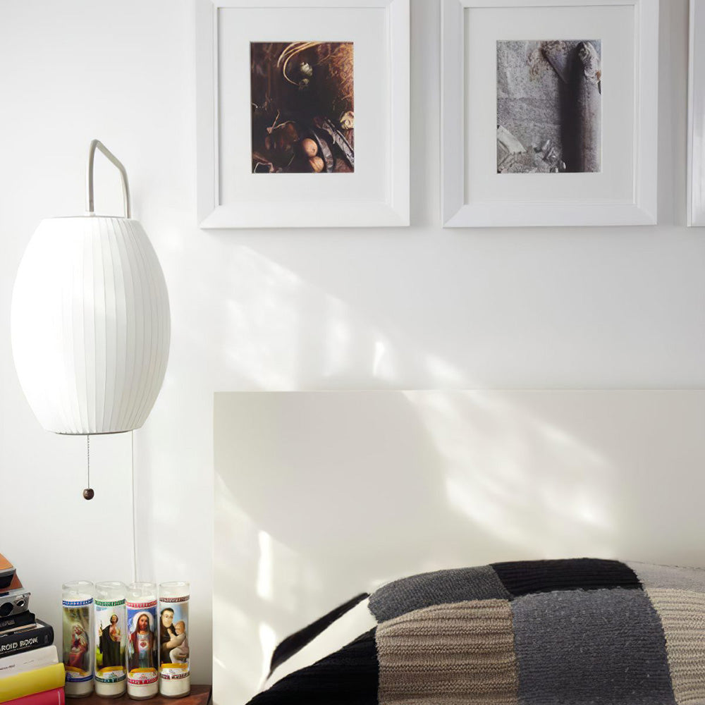 Bauhaus White Silk Wall Lamp