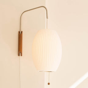 Bauhaus White Silk Wall Lamp