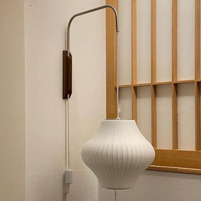 Bauhaus White Silk Wall Lamp