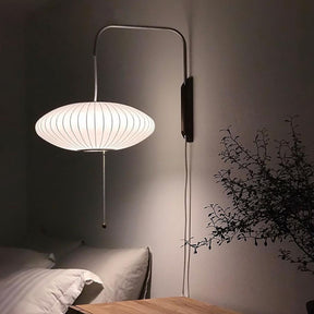 Bauhaus White Silk Wall Lamp