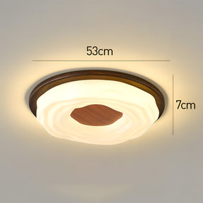 Walnut Color Simple LED Bedroom Ceiling Light