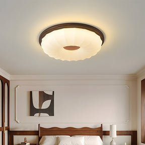 Walnut Color Simple LED Bedroom Ceiling Light