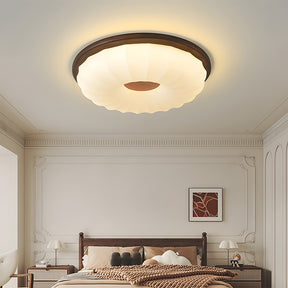 Walnut Color Simple LED Bedroom Ceiling Light