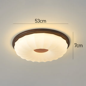 Walnut Color Simple LED Bedroom Ceiling Light