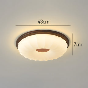 Walnut Color Simple LED Bedroom Ceiling Light