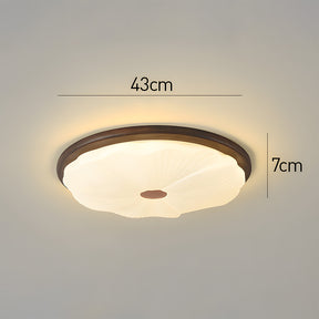 Walnut Color Simple LED Bedroom Ceiling Light