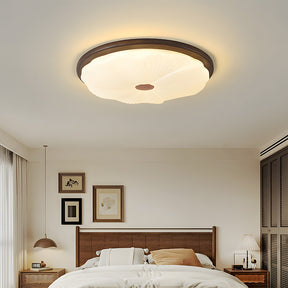 Walnut Color Simple LED Bedroom Ceiling Light