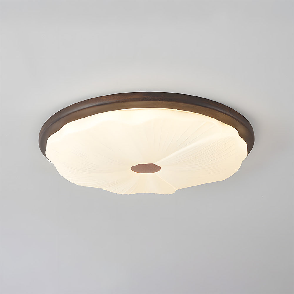 Walnut Color Simple LED Bedroom Ceiling Light