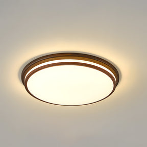 Walnut Color Simple LED Bedroom Ceiling Light