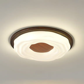 Walnut Color Simple LED Bedroom Ceiling Light