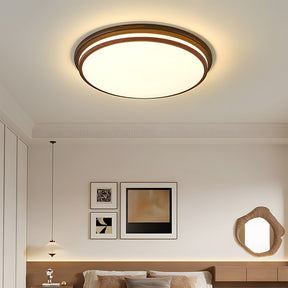 Walnut Color Simple LED Bedroom Ceiling Light