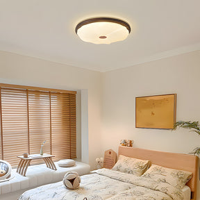 Walnut Color Simple LED Bedroom Ceiling Light