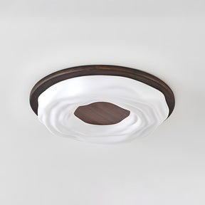 Walnut Color Simple LED Bedroom Ceiling Light