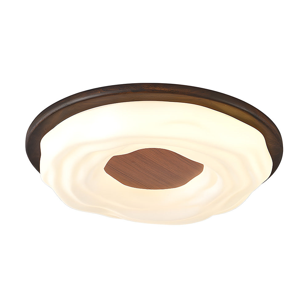 Walnut Color Simple LED Bedroom Ceiling Light