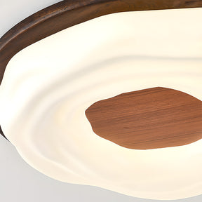 Walnut Color Simple LED Bedroom Ceiling Light