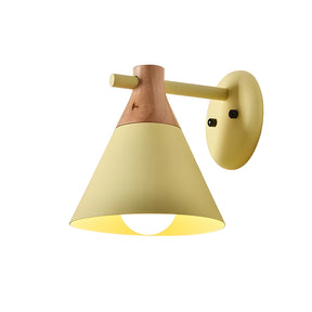 A unique, multi-color cone wall light that brings a pop of color and modern style to any room.