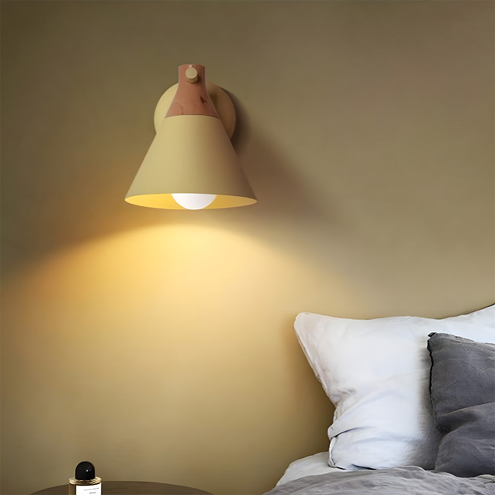 Modern cone wall light with a playful multi-color design, perfect for brightening up your home.