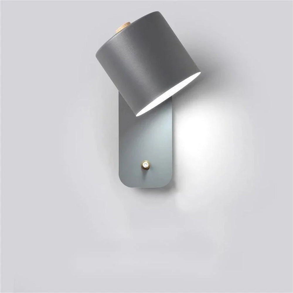 Nordic Rotatable Cylinder Iron Wall Light For Bedroom