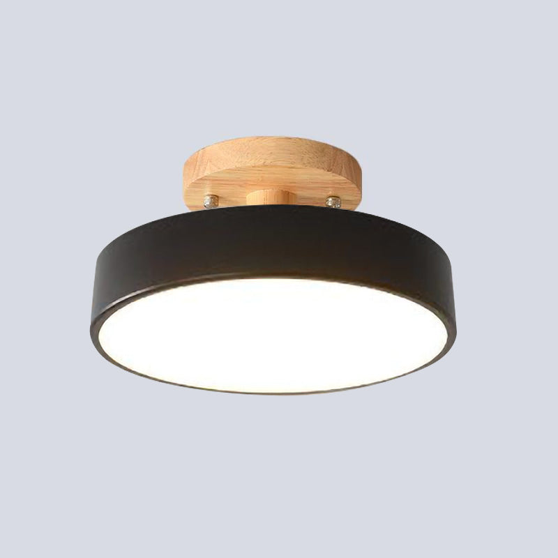 Simple Wooden Finish LED Ceiling Lights