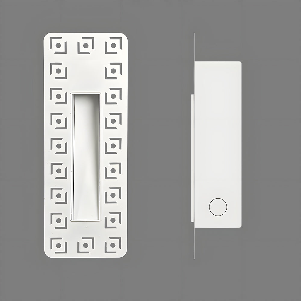 Sleek, modern LED wall light with a frameless, embedded design for staircases and corridors.