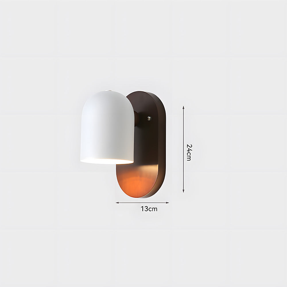 Solid wood wall light featuring a warm, inviting glow for bedrooms or hallways.