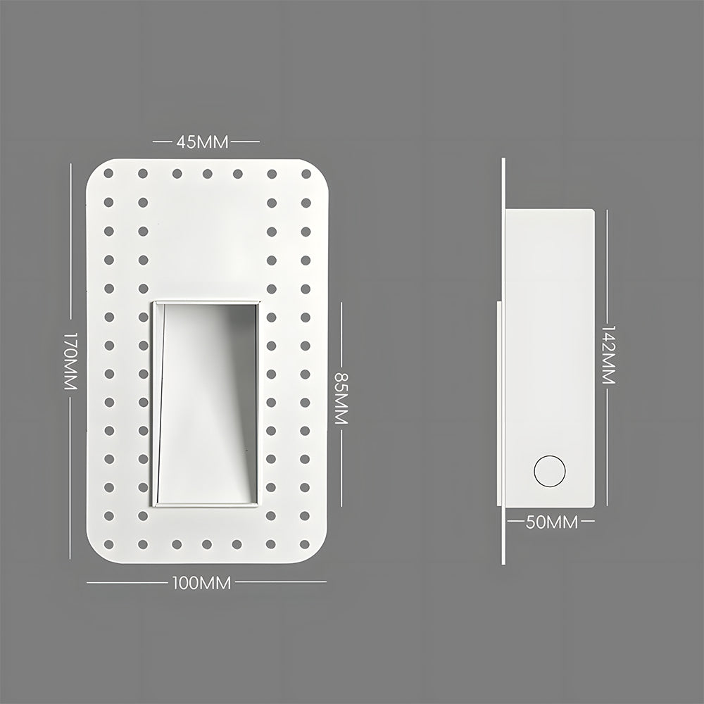 Modern LED wall light with a simple embedded design, perfect for indoor staircases.