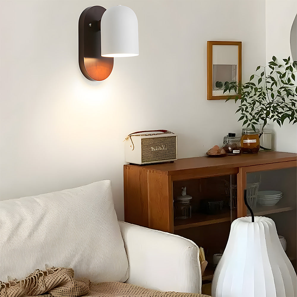 A stylish and unique modern wall light crafted from natural solid wood.